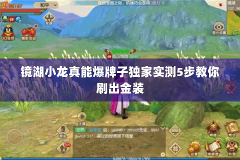 镜湖小龙真能爆牌子独家实测5步教你刷出金装 镜湖小龙真能爆牌子独家实测5步教你刷出金装