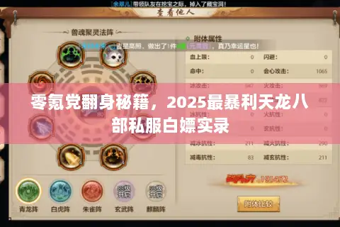 零氪党翻身秘籍，2025最暴利天龙八部私服白嫖实录