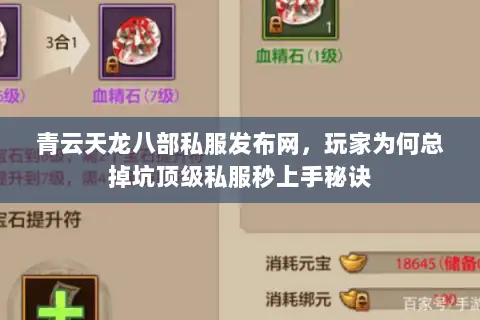 青云天龙八部私服发布网,玩家为何总掉坑顶级私服秒上手秘诀 青云天龙八部私服发布网,玩家为何总掉坑顶级私服秒上手秘诀