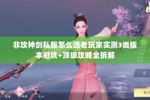 非攻神剑私服怎么选老玩家实测3类版本避坑+顶级攻略全拆解 非攻神剑私服怎么选老玩家实测3类版本避坑+顶级攻略全拆解