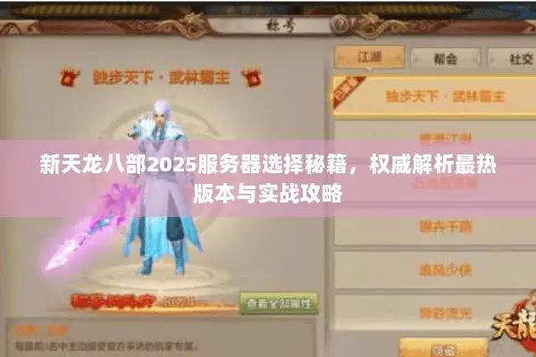 新天龙八部2025服务器选择秘籍,权威解析最热版本与实战攻略 新天龙八部2025服务器选择秘籍,权威解析最热版本与实战攻略