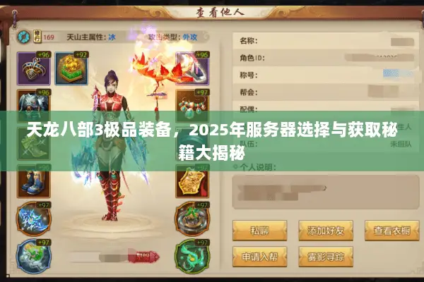 天龙八部3极品装备,2025年服务器选择与获取秘籍大揭秘 天龙八部3极品装备,2025年服务器选择与获取秘籍大揭秘