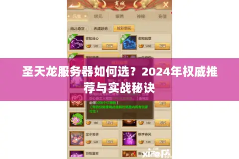 圣天龙服务器如何选?2024年权威推荐与实战秘诀 圣天龙服务器如何选?2024年权威推荐与实战秘诀