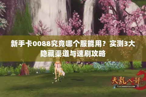 新手卡0088究竟哪个服能用?实测3大隐藏渠道与速刷攻略 新手卡0088究竟哪个服能用?实测3大隐藏渠道与速刷攻略