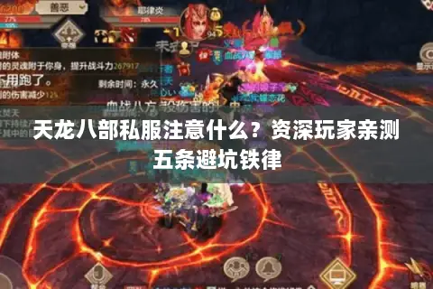 天龙八部私服注意什么?资深玩家亲测五条避坑铁律 天龙八部私服注意什么?资深玩家亲测五条避坑铁律