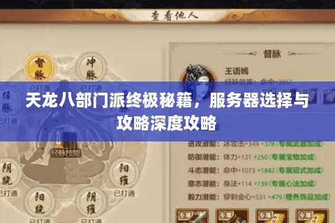 天龙八部门派终极秘籍，服务器选择与攻略深度攻略