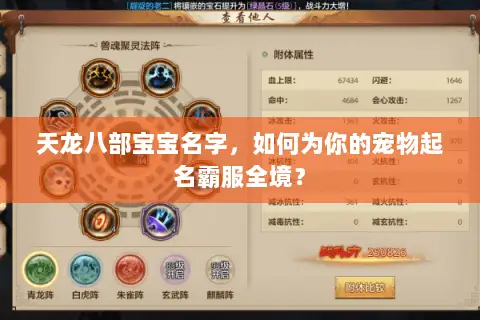 天龙八部宝宝名字,如何为你的宠物起名霸服全境? 天龙八部宝宝名字,如何为你的宠物起名霸服全境?