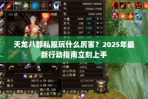 天龙八部私服玩什么厉害？2025年最新行动指南立刻上手
