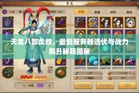 天龙八部龙纹，最新服务器选优与战力飙升秘籍揭秘