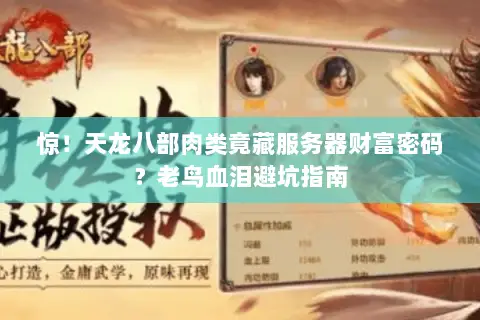 惊!天龙八部肉类竟藏服务器财富密码?老鸟血泪避坑指南 惊!天龙八部肉类竟藏服务器财富密码?老鸟血泪避坑指南
