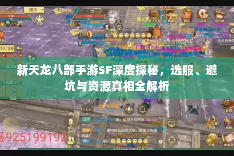 新天龙八部手游SF深度探秘,选服、避坑与资源真相全解析 新天龙八部手游SF深度探秘,选服、避坑与资源真相全解析