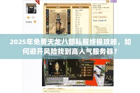 2025年免费天龙八部私服终极攻略，如何避开风险找到高人气服务器？