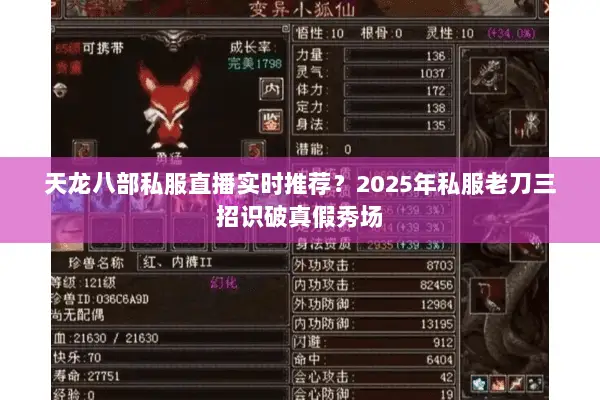 天龙八部私服直播实时推荐？2025年私服老刀三招识破真假秀场