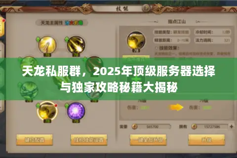天龙私服群,2025年顶级服务器选择与独家攻略秘籍大揭秘 天龙私服群,2025年顶级服务器选择与独家攻略秘籍大揭秘
