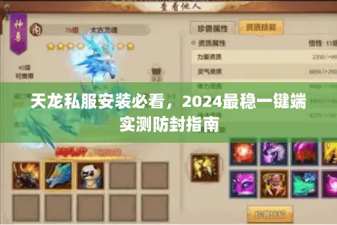 天龙私服安装必看,2024最稳一键端实测防封指南 天龙私服安装必看,2024最稳一键端实测防封指南