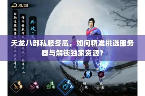 天龙八部私服冬瓜,如何精准挑选服务器与解锁独家资源? 天龙八部私服冬瓜,如何精准挑选服务器与解锁独家资源?