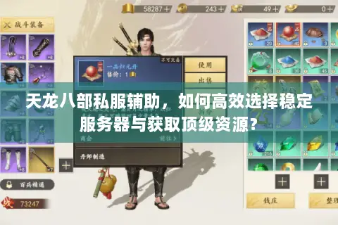 天龙八部私服辅助，如何高效选择稳定服务器与获取顶级资源？