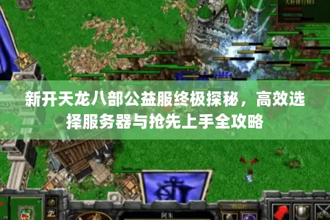 新开天龙八部公益服终极探秘,高效选择服务器与抢先上手全攻略 新开天龙八部公益服终极探秘,高效选择服务器与抢先上手全攻略