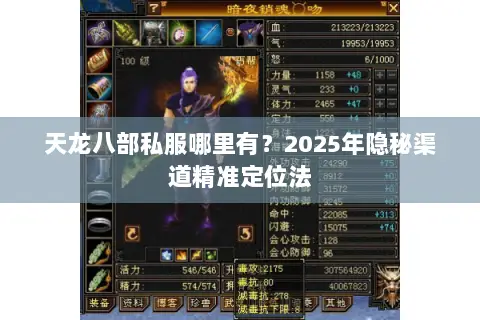 天龙八部私服哪里有?2025年隐秘渠道精准定位法 天龙八部私服哪里有?2025年隐秘渠道精准定位法