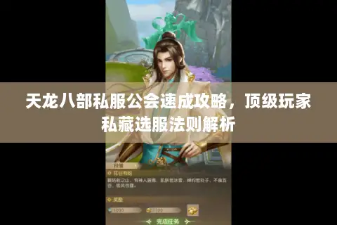 天龙八部私服公会速成攻略，顶级玩家私藏选服法则解析