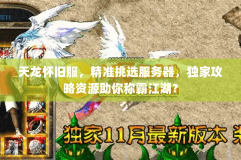 天龙怀旧服，精准挑选服务器，独家攻略资源助你称霸江湖？