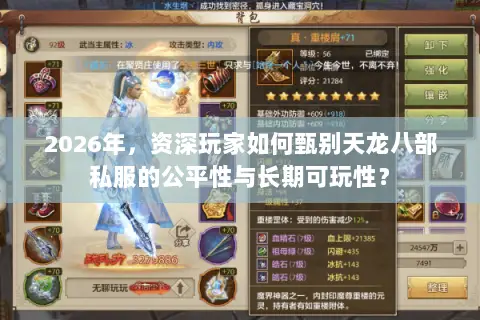 2026年，资深玩家如何甄别天龙八部私服的公平性与长期可玩性？