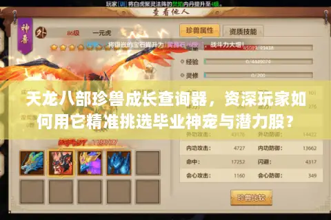 天龙八部珍兽成长查询器,资深玩家如何用它精准挑选毕业神宠与潜力股? 天龙八部珍兽成长查询器,资深玩家如何用它精准挑选毕业神宠与潜力股?