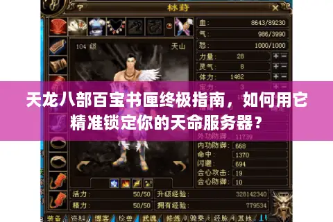 天龙八部百宝书匣终极指南,如何用它精准锁定你的天命服务器? 天龙八部百宝书匣终极指南,如何用它精准锁定你的天命服务器?