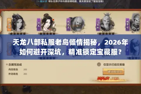 天龙八部私服老鸟倾情揭秘，2026年如何避开深坑，精准锁定宝藏服？