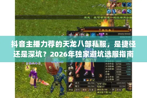 抖音主播力荐的天龙八部私服，是捷径还是深坑？2026年独家避坑选服指南