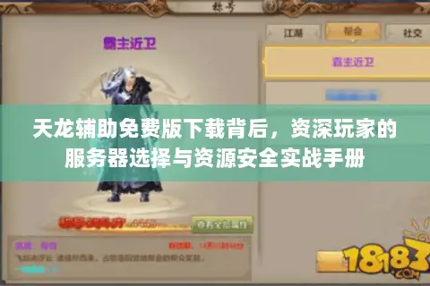 天龙辅助免费版下载背后,资深玩家的服务器选择与资源安全实战手册 天龙辅助免费版下载背后,资深玩家的服务器选择与资源安全实战手册