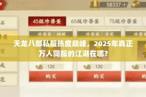 天龙八部私服热度巅峰,2025年真正万人同服的江湖在哪? 天龙八部私服热度巅峰,2025年真正万人同服的江湖在哪?