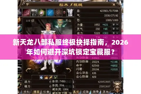 新天龙八部私服终极抉择指南，2026年如何避开深坑锁定宝藏服？