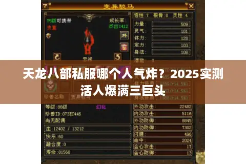 天龙八部私服哪个人气炸?2025实测活人爆满三巨头 天龙八部私服哪个人气炸?2025实测活人爆满三巨头