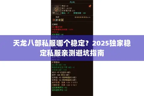 天龙八部私服哪个稳定?2025独家稳定私服亲测避坑指南 天龙八部私服哪个稳定?2025独家稳定私服亲测避坑指南