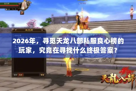 2026年，寻觅天龙八部私服良心榜的玩家，究竟在寻找什么终极答案？