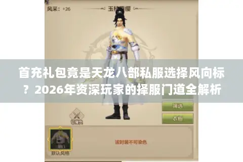 首充礼包竟是天龙八部私服选择风向标?2026年资深玩家的择服门道全解析 首充礼包竟是天龙八部私服选择风向标?2026年资深玩家的择服门道全解析