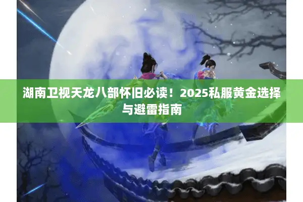 湖南卫视天龙八部怀旧必读！2025私服黄金选择与避雷指南