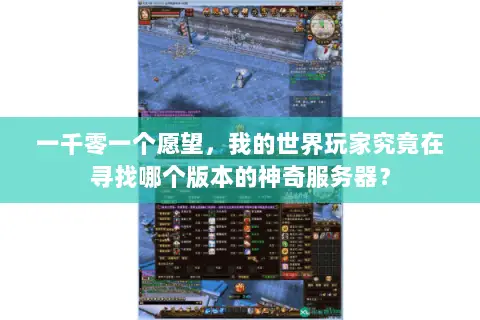 一千零一个愿望,我的世界玩家究竟在寻找哪个版本的神奇服务器? 一千零一个愿望,我的世界玩家究竟在寻找哪个版本的神奇服务器?