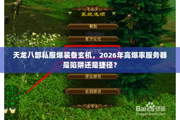 天龙八部私服爆装备玄机,2026年高爆率服务器是陷阱还是捷径? 天龙八部私服爆装备玄机,2026年高爆率服务器是陷阱还是捷径?
