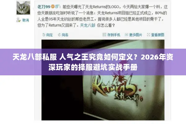 天龙八部私服 人气之王究竟如何定义?2026年资深玩家的择服避坑实战手册 天龙八部私服 人气之王究竟如何定义?2026年资深玩家的择服避坑实战手册