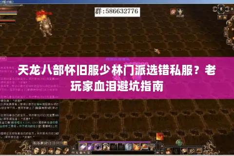 天龙八部怀旧服少林门派选错私服？老玩家血泪避坑指南