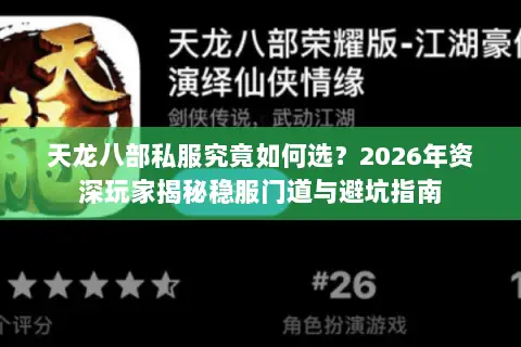 天龙八部私服究竟如何选？2026年资深玩家揭秘稳服门道与避坑指南