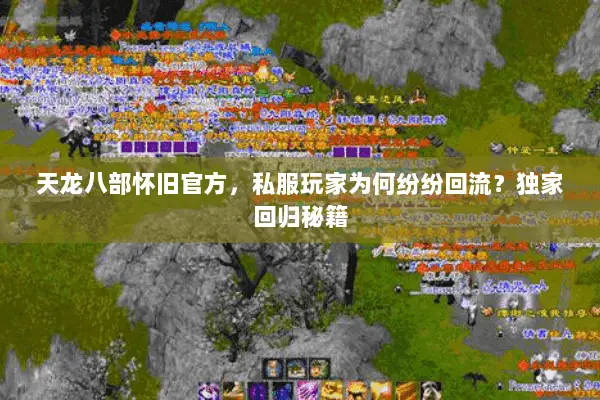 天龙八部怀旧官方,私服玩家为何纷纷回流?独家回归秘籍 天龙八部怀旧官方,私服玩家为何纷纷回流?独家回归秘籍
