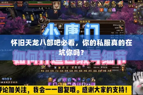 怀旧天龙八部吧必看，你的私服真的在坑你吗？