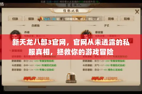 新天龙八部3官网,官网从未透露的私服真相,拯救你的游戏冒险 新天龙八部3官网,官网从未透露的私服真相,拯救你的游戏冒险