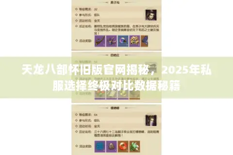 天龙八部怀旧版官网揭秘，2025年私服选择终极对比数据秘籍