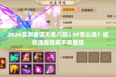 2026实测靠谱天龙八部3 SF怎么选?避坑选服指南干货整理 2026实测靠谱天龙八部3 SF怎么选?避坑选服指南干货整理