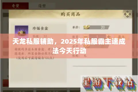 天龙私服辅助,2025年私服霸主速成法今天行动 天龙私服辅助,2025年私服霸主速成法今天行动