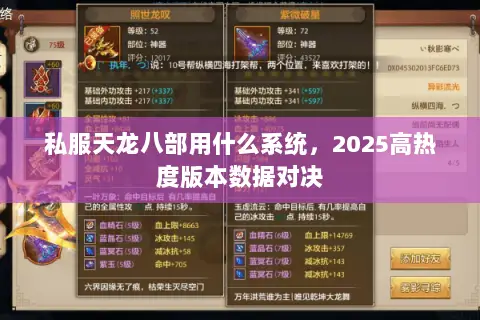 私服天龙八部用什么系统,2025高热度版本数据对决 私服天龙八部用什么系统,2025高热度版本数据对决